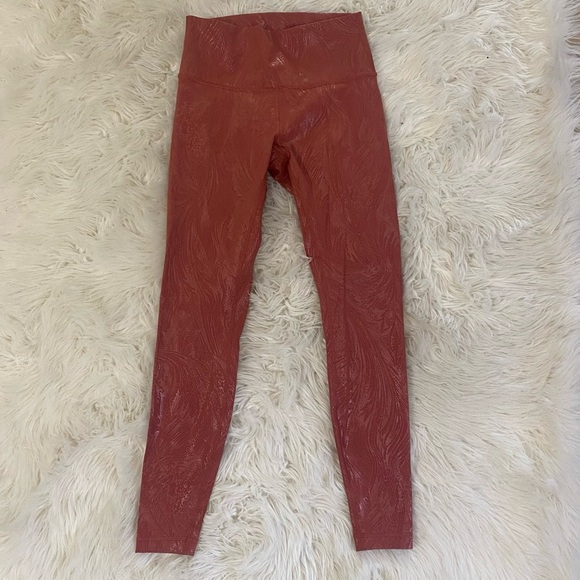 Lululemon | wunder under high rise tight pink shine - Picture 2 of 6